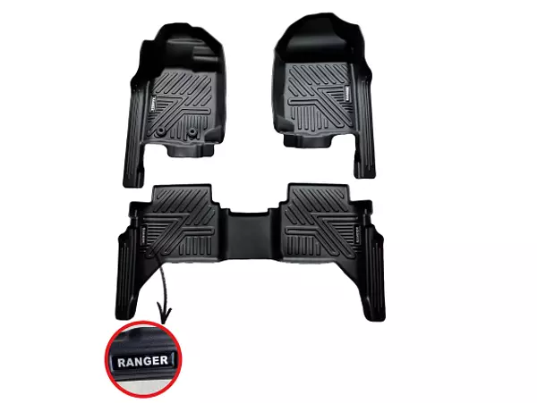 Tapetes Termoformados 5d Ford Ranger/Raptor 2013-2023 Negros