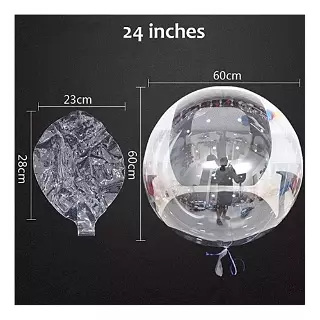GLOBO BURBUJA TRANSPARENTE 24" BBG-24