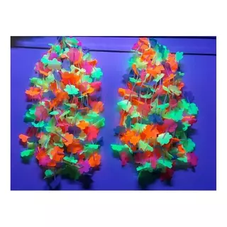 COLLAR HAWAIIANO TELA NEON UNIDAD SC-2291