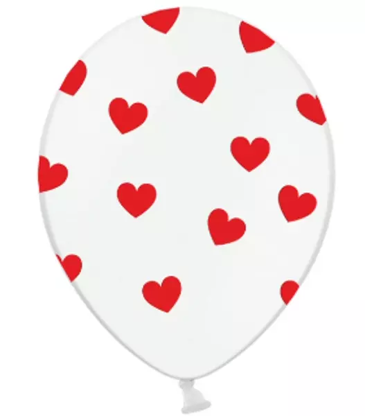 Globo R-12 Blanco Corazones Fashion