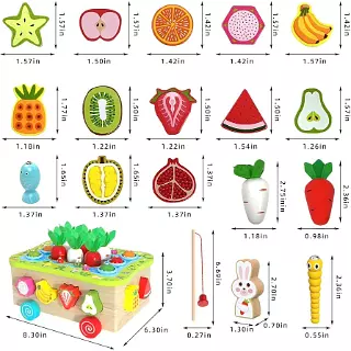 Didactico Madera Numeros-Frutas Jp-359