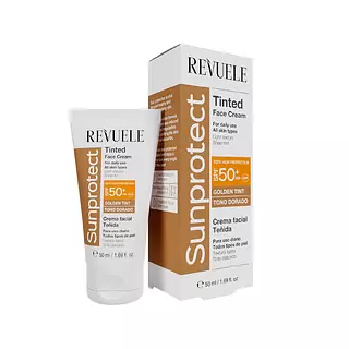 Revuele Crema Facial Con Protector Solar Tono Dorado Spf50+