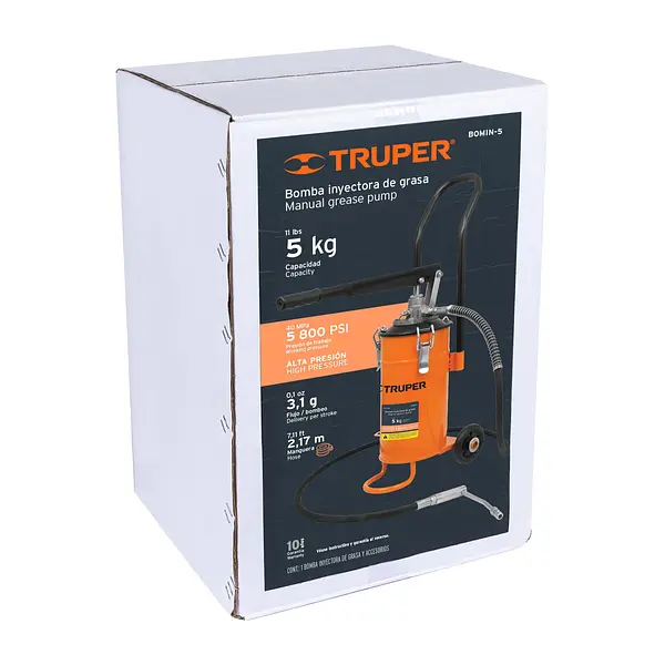Bomba Inyectora De Grasa, 5 Kg, Truper