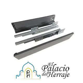 Costado Metalico Gris Cierre Lento 45cm 6762 Alto