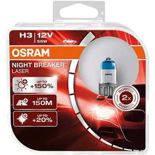 Bombillo H3 Osram 150 % + Luz 12v