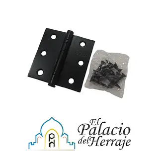 Bisagra Plana Inox Negra Con Balineras 3x3 6847