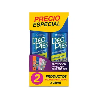 Desodorante Deo Pies Antibacterial 2x1