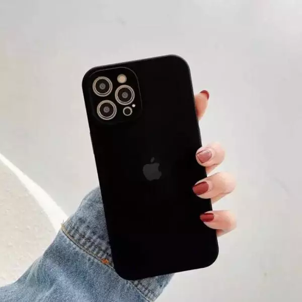 Silicon Case Negro Protector Cámaras Iphone 15pro+