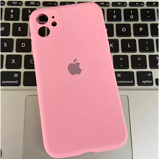 Silicon Case Rosado Protector Cámaras Iphone 15pro+