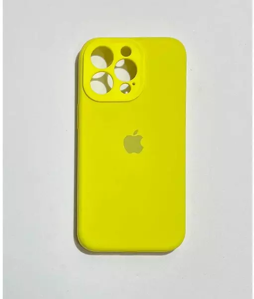 Silicon Case Amarillo Protector Cámaras Iphone 15pro+