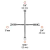 Llave De Cruz 14" Plegable Pulida Y Cromada, Truper