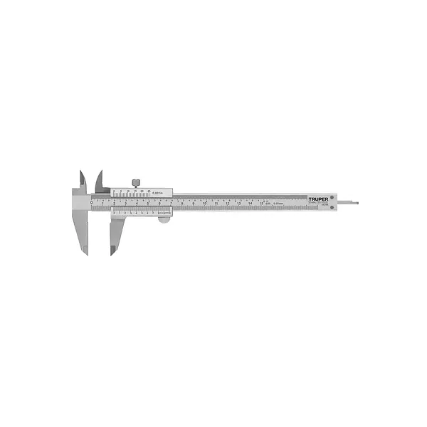 Calibrador Vernier Analógico 6" Acero Inox, Std Y Mm, Truper
