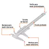 Calibrador Vernier Analógico 6" Acero Inox, Std Y Mm, Truper