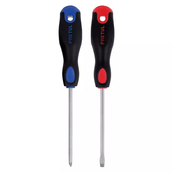 Dúo De Desarmadores 3/16" X 4" Mango Comfort Grip, Pretul