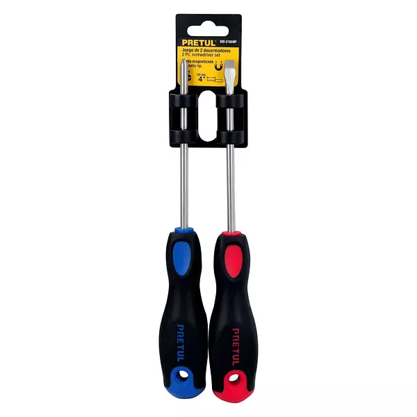 Dúo De Desarmadores 3/16" X 4" Mango Comfort Grip, Pretul