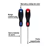 Dúo De Desarmadores 3/16" X 4" Mango Comfort Grip, Pretul