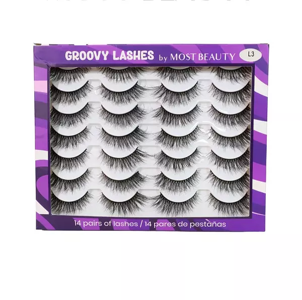 Most Beauty Set De Pestañas X14 Pares Groovy Lashes
