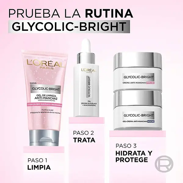 L'Oréal Gel - Crema Noche De Glicólico Y Niacinamida