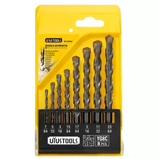 Broca Cemento Uyustools X 8pcs(7/64-25/64) Uyus