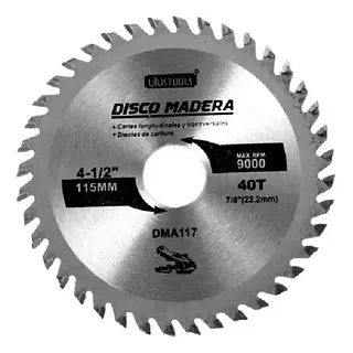 Disco Madera 115 X 40d 200un/Caja