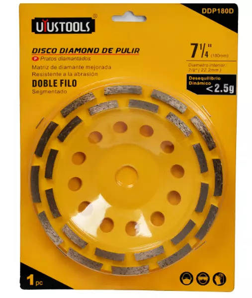 Disco Diamond De Pulir 180mm Doble Filo Uyu