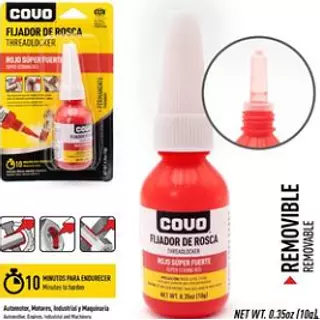 Fijador De Rosca - Super Fuerte Rojo Blister Pza