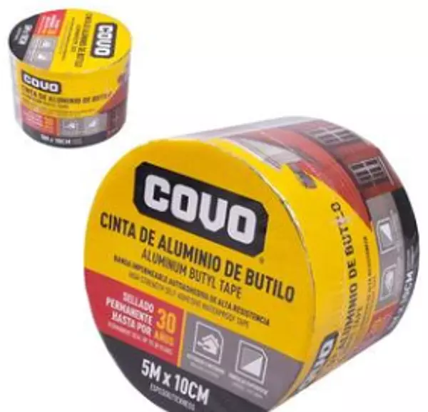 Cinta De Aluminio De Butilo - 10cm X 5m - Grosor 1.5mm