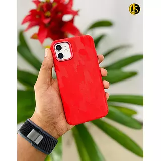 Case Holograma Camuflado Magsafe Rojo Iphone 11