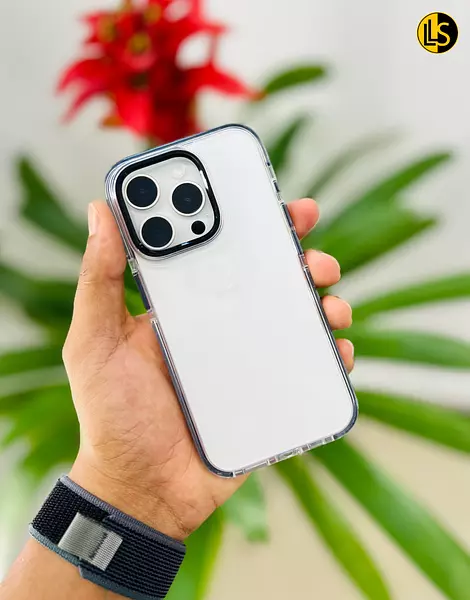 Case Transparente Borde Negro Iphone 15pro+