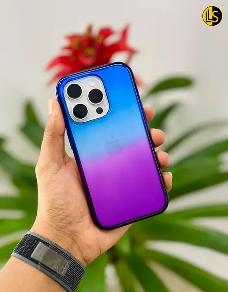 Case Degrade Azul - Fucsia Iphone 15pro+