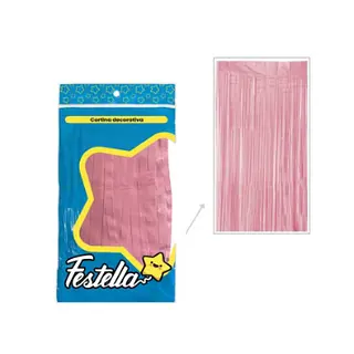 Cortina De Fiesta Rosada