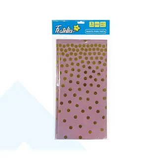 Mantel De Fiesta Chispiado Rosado