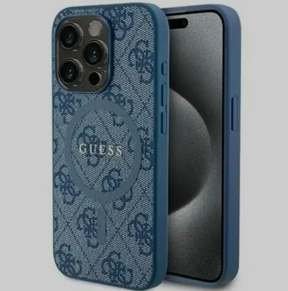Case Original Guess Magsafe Azul Iphone 16pro+