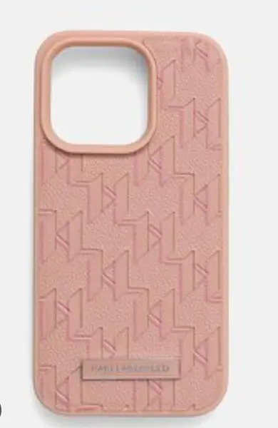 Case Original Karl Lagerfeld Cuero Rosado Iphone 16pro+