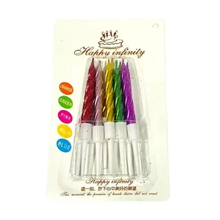 Vela Metalizada Blister Pequeña Colores Surtidos