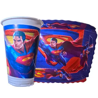 Platos Y Vasos Para Fiesta De Superman