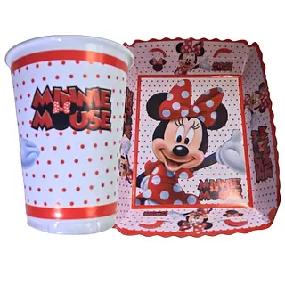 Platos Y Vasos Para Fiesta De Minnie Blanco