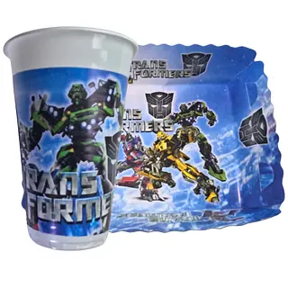 Platos Y Vasos Para Fiesta De Transformers