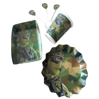 Platos Y Vasos Para Fiesta De Soldado
