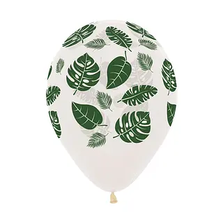 Globo Sempertex Fashion Cristal Infinity Hojas Verde Selva