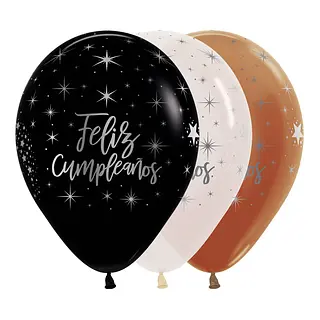 Globo Sempertex Fashion Y Metal Surtido Infinity Estrellas