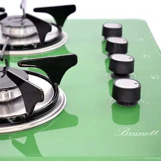 Estufa Continental De Empotrar 4p Vidrio 6mm Ee Verde