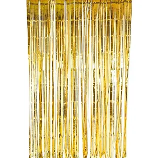 Cortina De Tiras Dorada