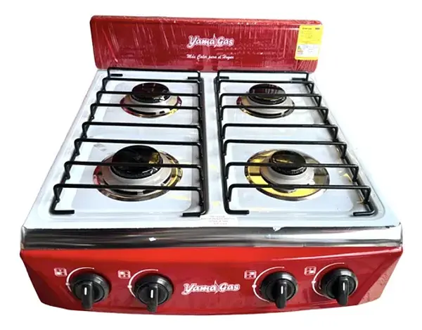 Estufa De Mesa Yamagas 4 Puestos Rojo Gas Propano