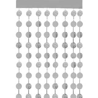 Cortina De Circulos Plateada