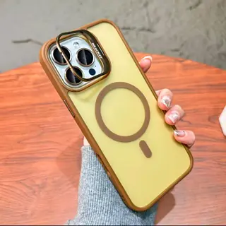 Case Magsafe Dorado Mate Protector Cámaras Iphone 16pro+