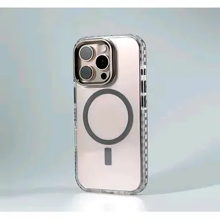 Case Magsafe 360 Soporte Borde Gris Iphone 16pro+