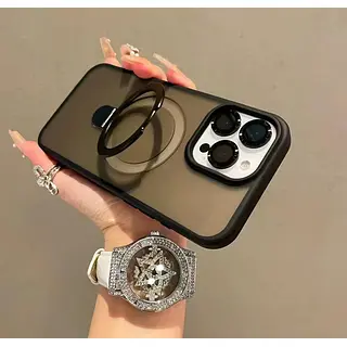 Case Magsafe Verde Negro Protector Cámaras Iphone 16pro