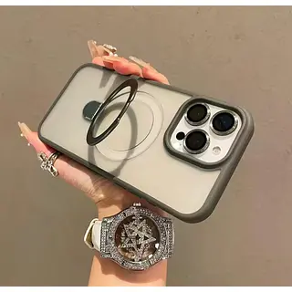 Case Magsafe Gris Mate Protector Cámaras Iphone 16pro