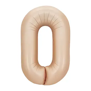 Globo Metalizado Numero 0 Latte